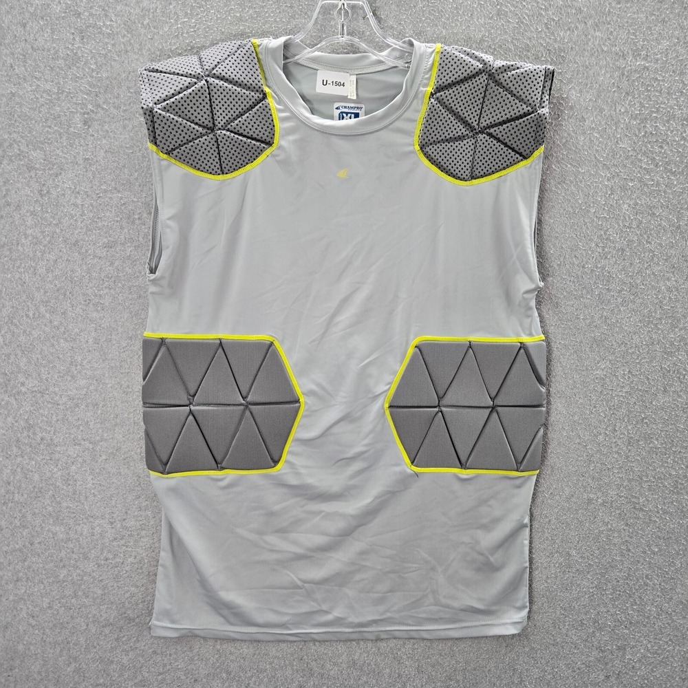 Champro Men Activewear Shirt XL Gray Closeout Dri Gear Padded Sleeveless READ
